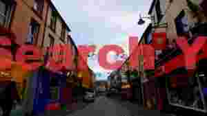 charming european street with artistic bicycle decor