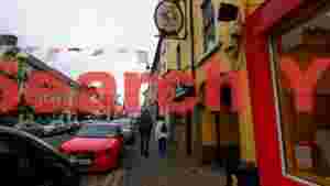 charming european town street with historic pub