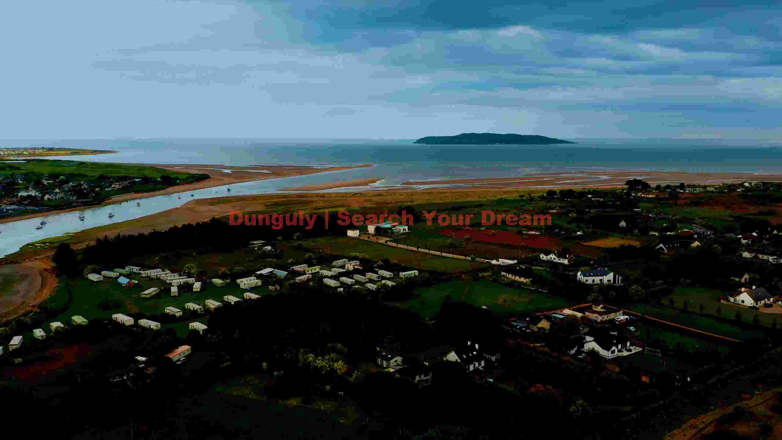 coastal estuary panorama with distant island coastal estuary panorama with distant island