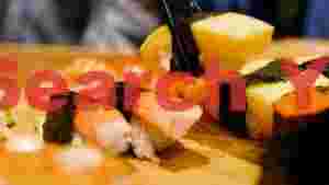 At Home delectable sushi platter with tamagoyaki
