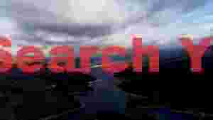 dramatic mountain reservoir under shifting skies