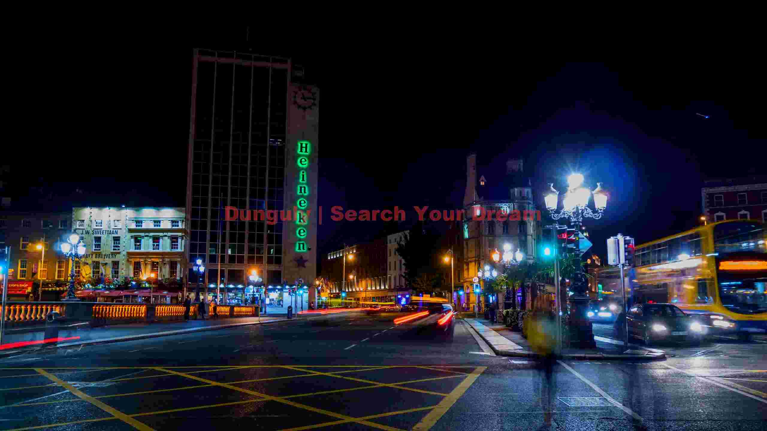 dublin city nights long exposure urban scene dublin city nights long exposure urban scene