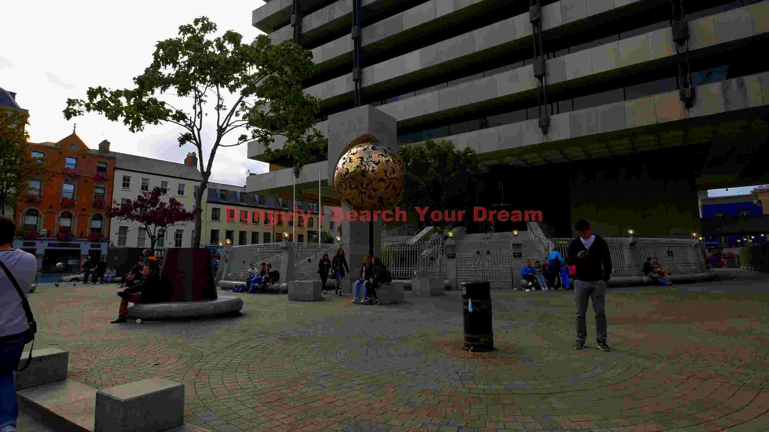 dublin city urban plaza scene dublin city urban plaza scene