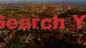dusk over the densely populated city