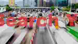 dynamic urban flow hong kong highway commute