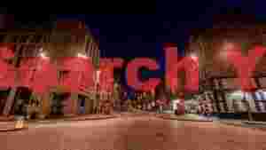 edinburghs historic royal mile at night
