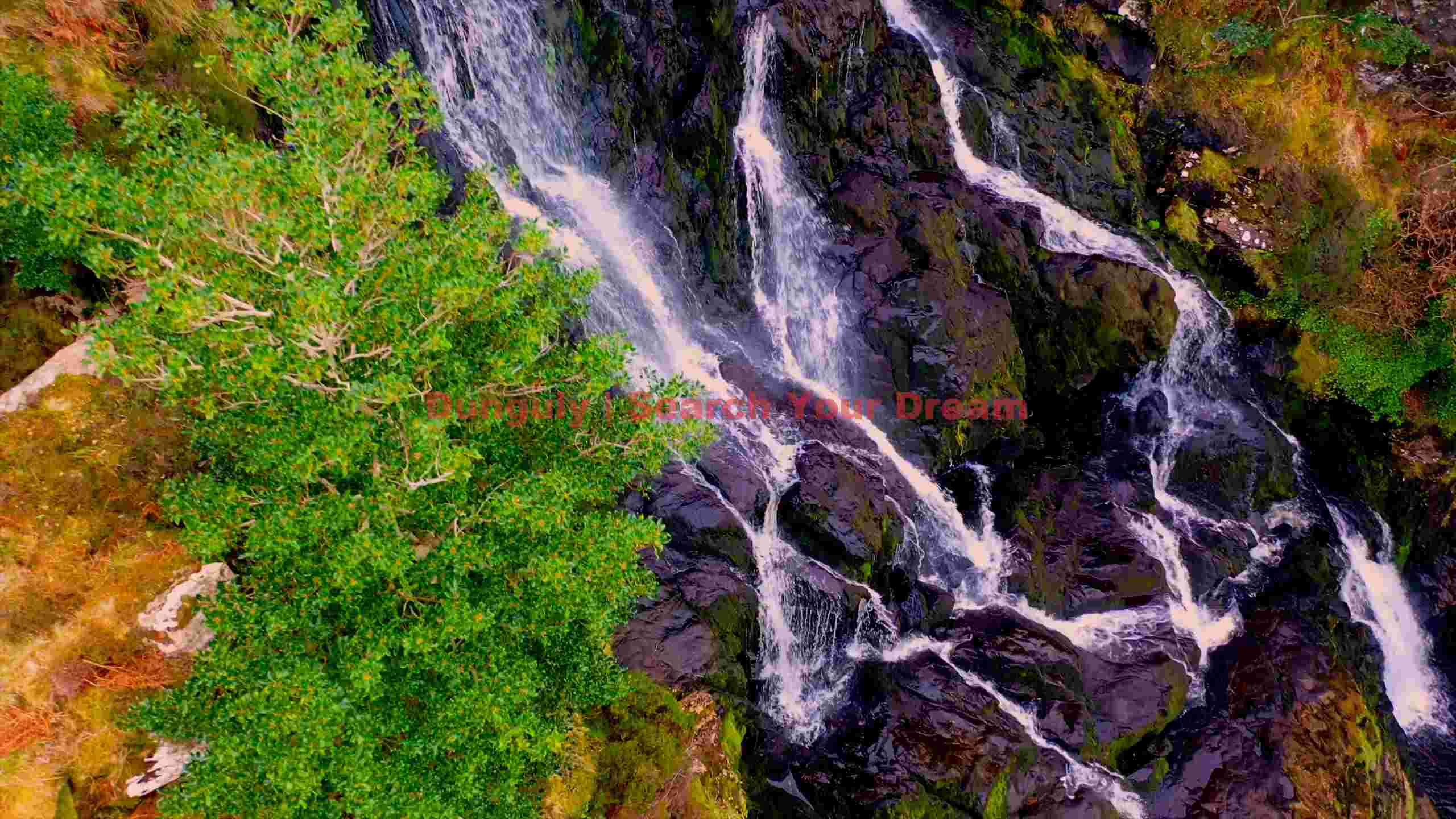 emerald oasis cascading waterfall and vibrant green tree emerald oasis cascading waterfall and vibrant green tree