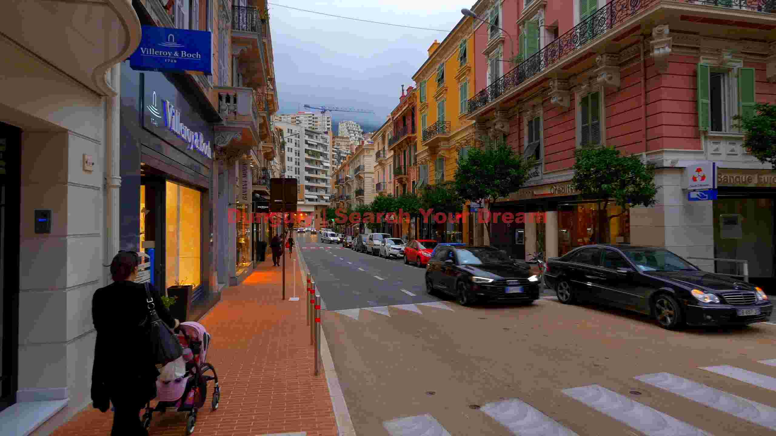 evening stroll on a charming monaco street evening stroll on a charming monaco street