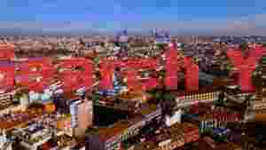 expansive european cityscape panorama