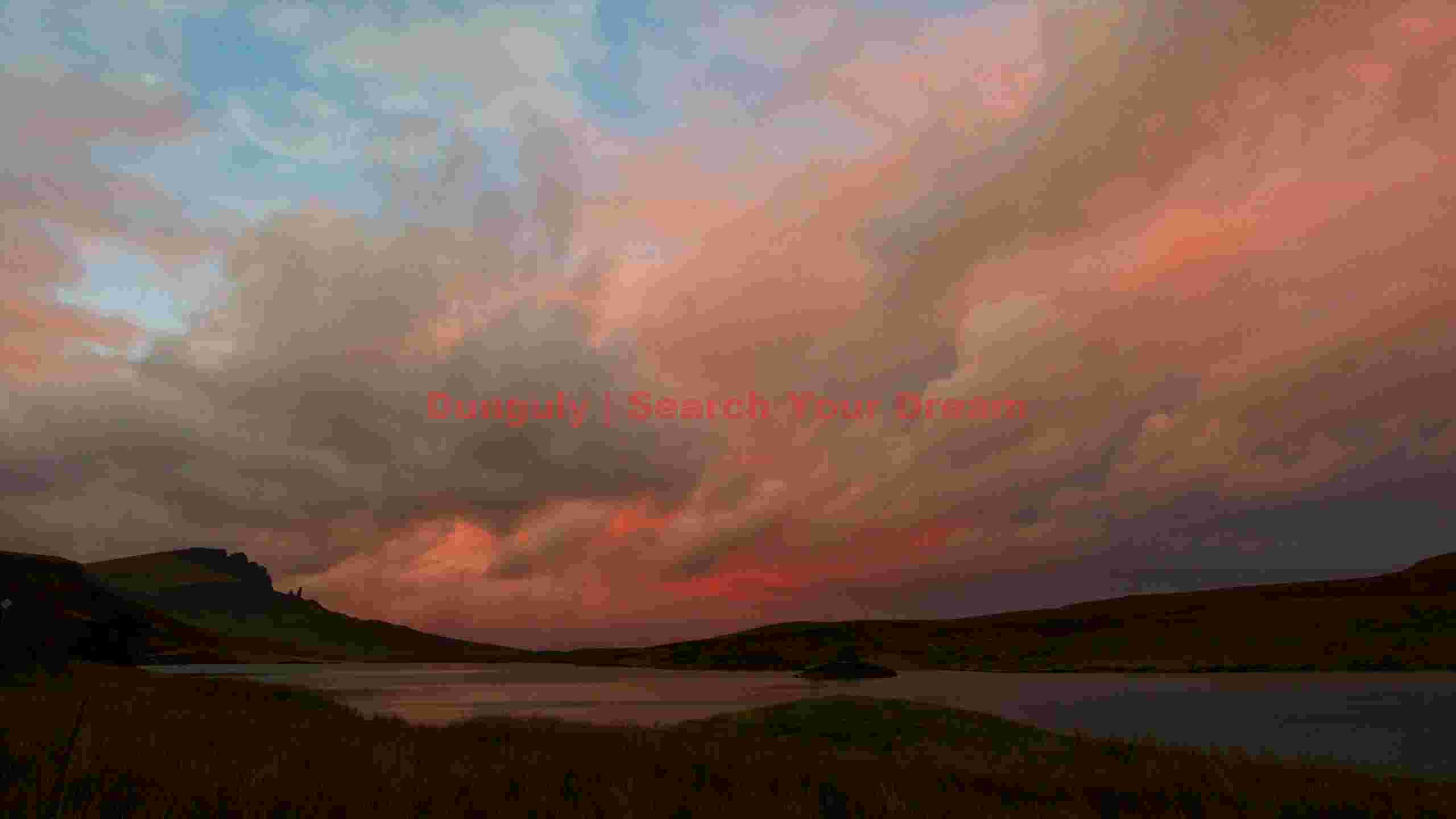 fiery sunset over highland waters fiery sunset over highland waters