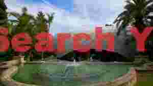 At Home futuristic architecture and oasis fountain