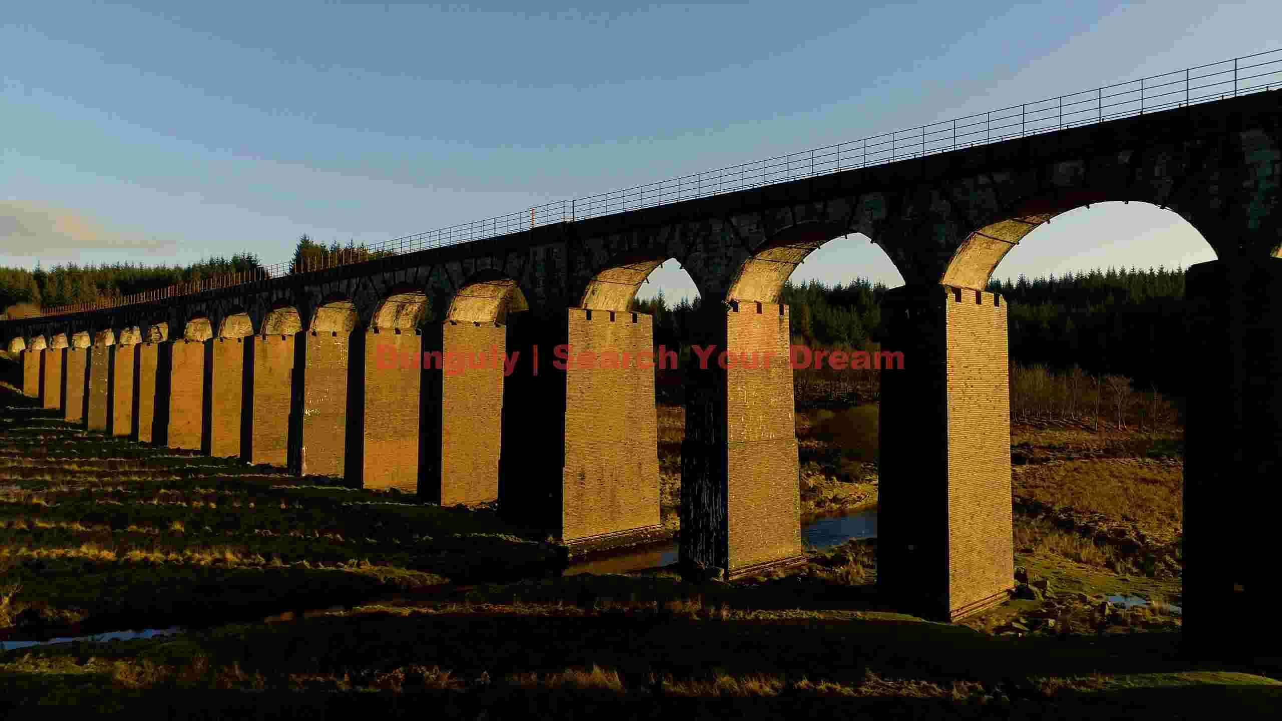 golden hour glow on the historic viaduct golden hour glow on the historic viaduct