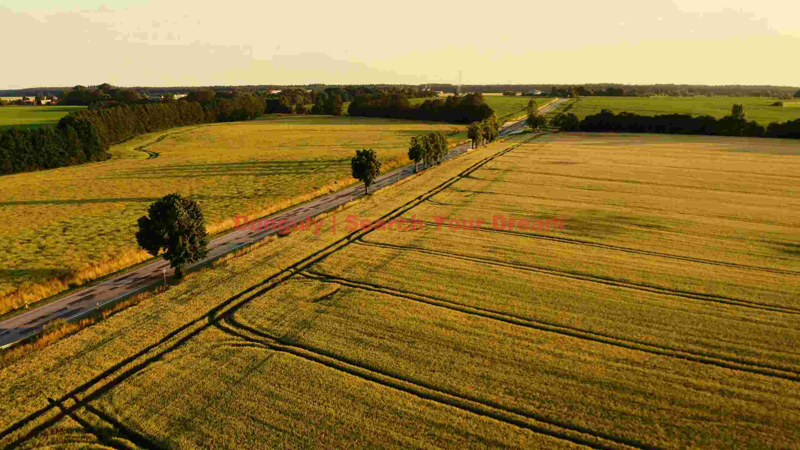 golden hour serenity fields and country road golden hour serenity fields and country road