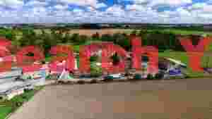 grand french countryside chateau estate aerial view