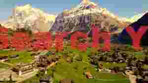 At Home grindelwald alpine village and majestic peaks