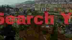 hillside cityscape with modern rail transit