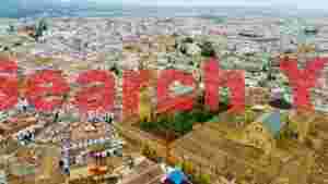 historic cyrdoba city aerial view of mosque cathedral