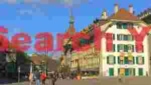 At Home historic european city square with iconic architecture