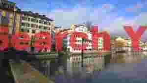 At Home historic european cityscape on the river