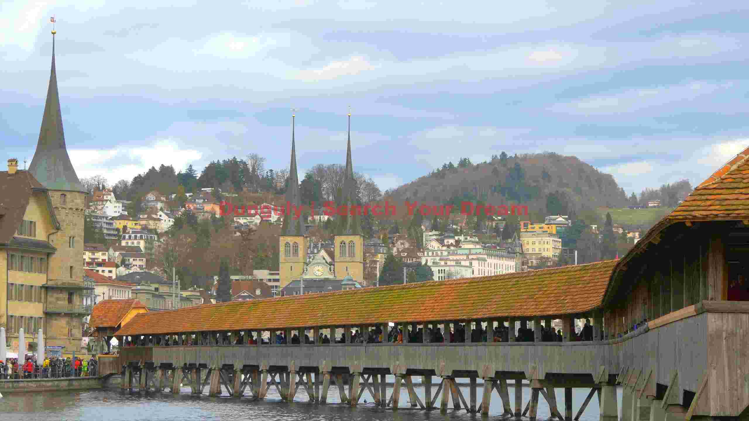 historic lucerne chapel bridge and cityscape historic lucerne chapel bridge and cityscape