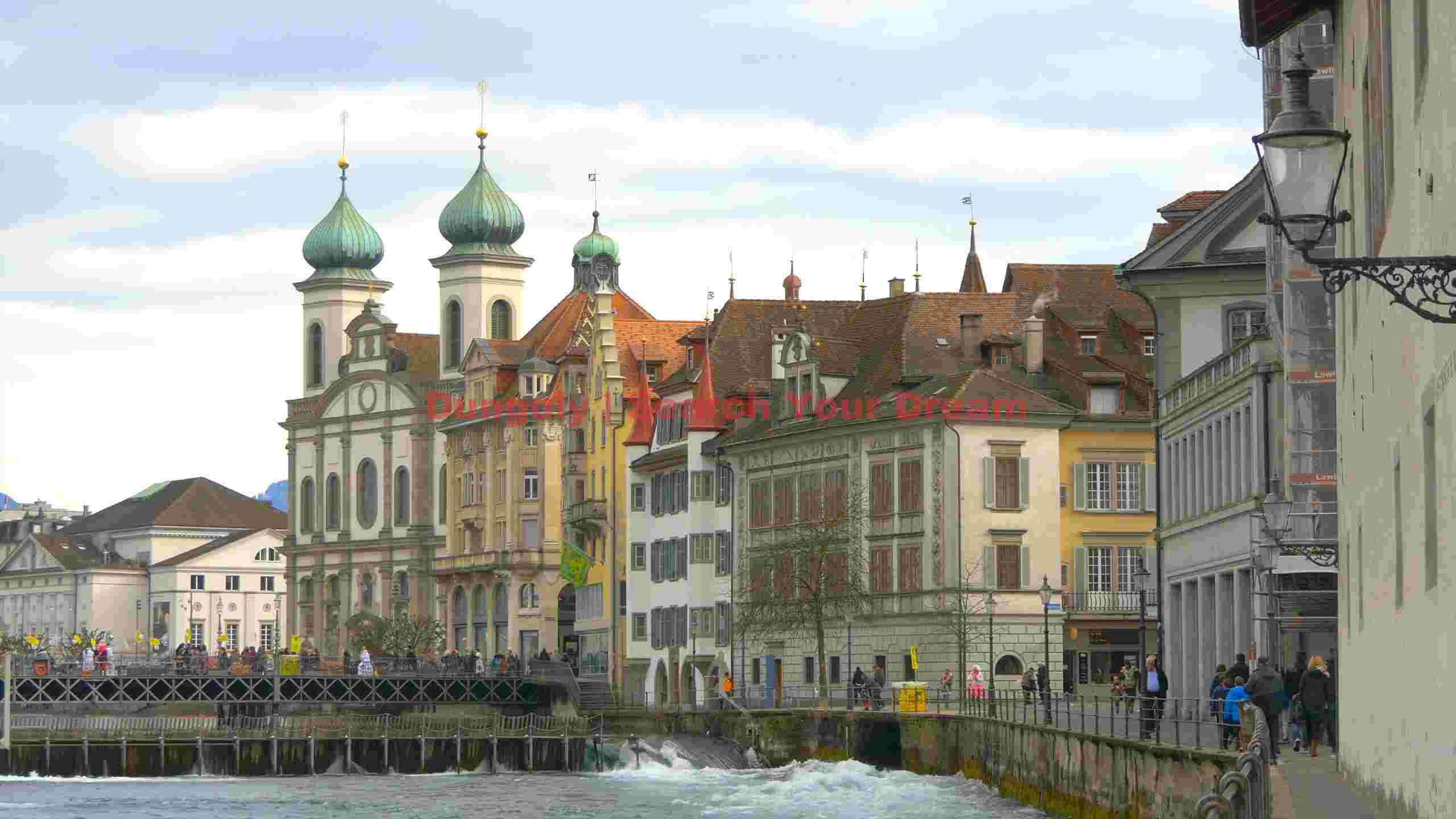 historic lucerne riverside panorama historic lucerne riverside panorama