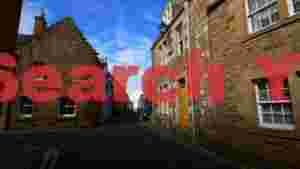 At Home historic market street in a charming scottish town