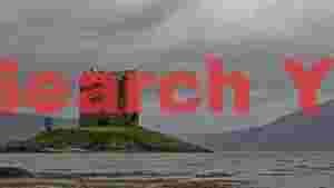 At Home historic scottish island castle in the rain