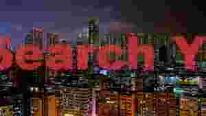 hong kong night cityscape glow