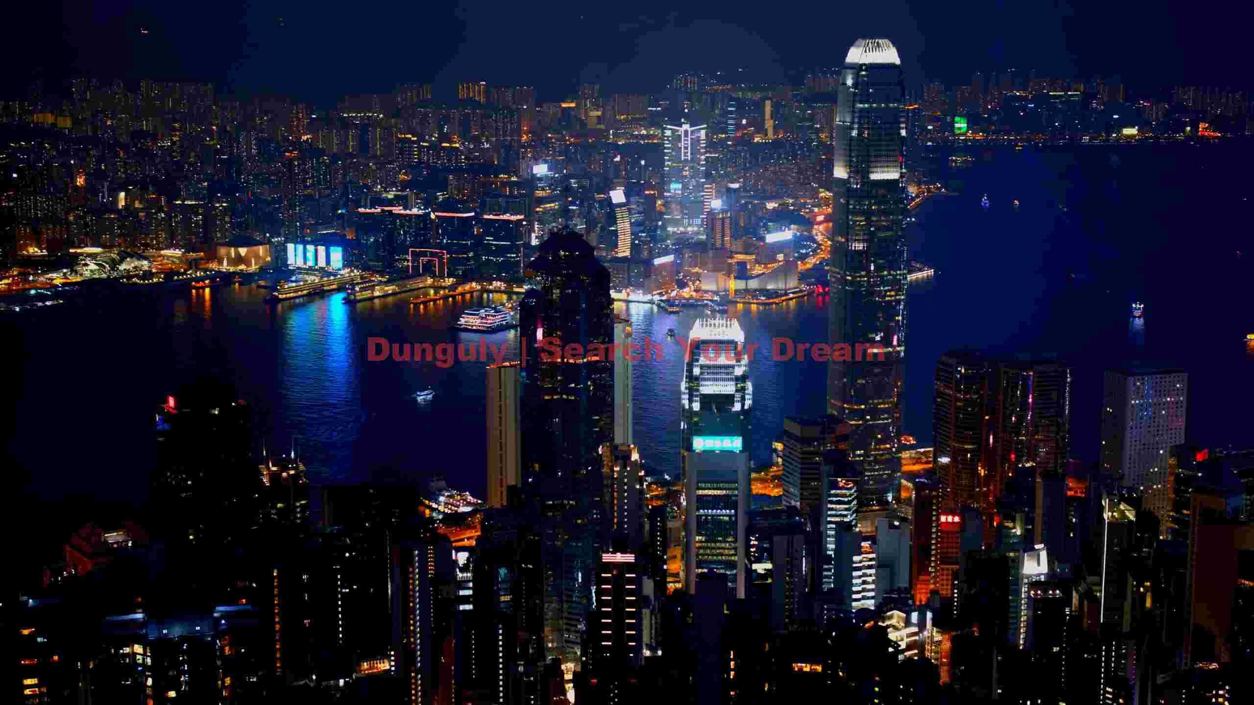 hong kong victoria harbour night skyline hong kong victoria harbour night skyline