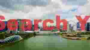 At Home iconic singapore marina bay skyline panorama