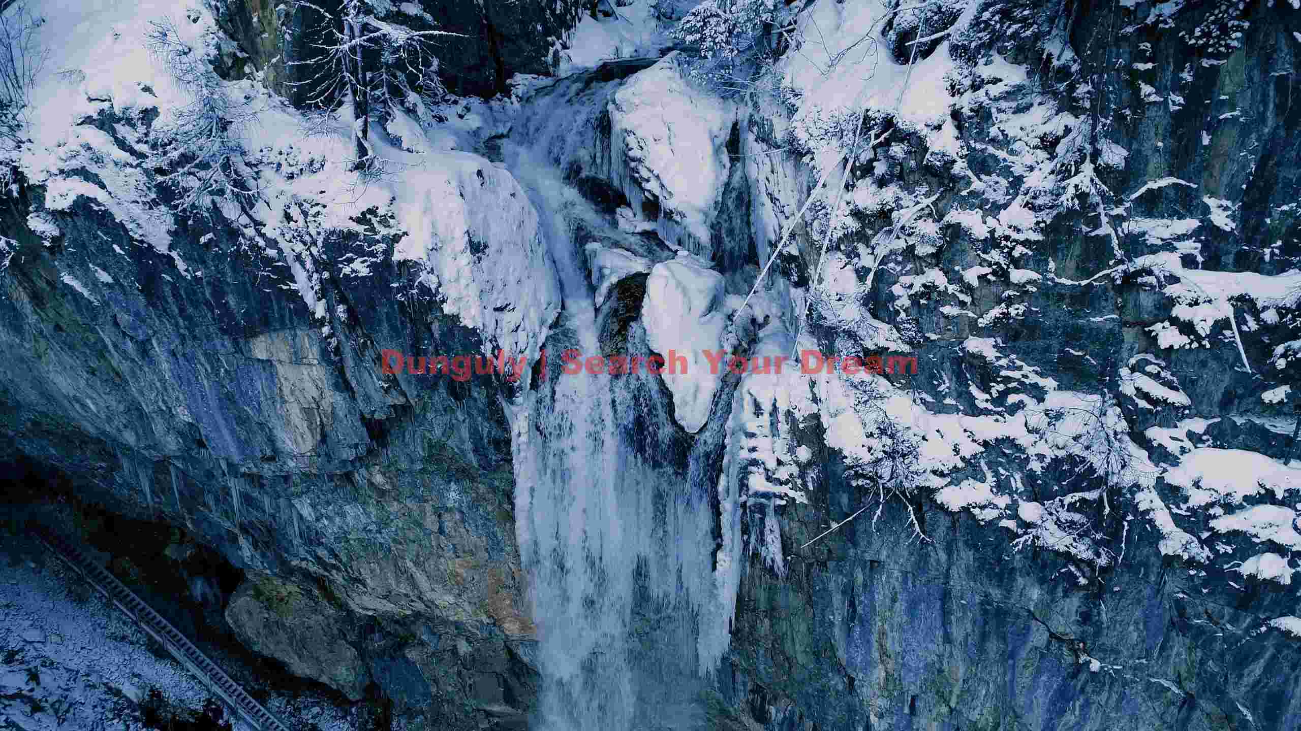 icy cascade winter mountain waterfall icy cascade winter mountain waterfall