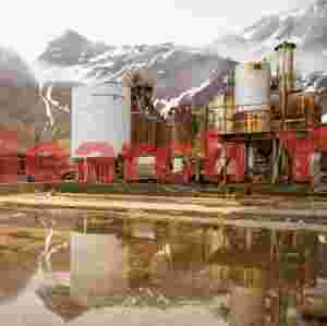 industrial echoes abandoned whaling station in snowy peaks