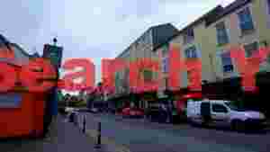 killarney town street scene on an overcast day