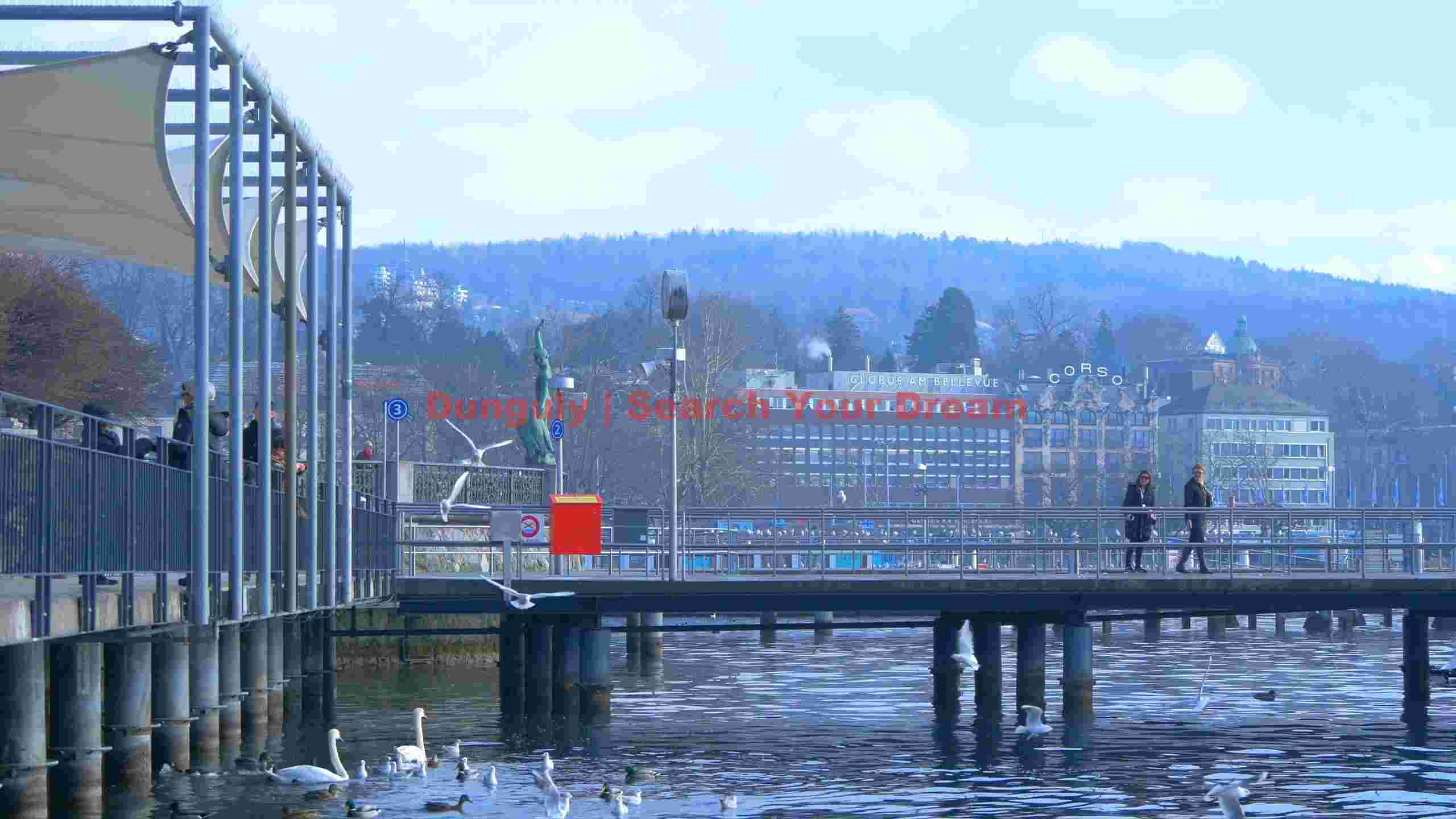 lakeside promenade stroll in winter lakeside promenade stroll in winter