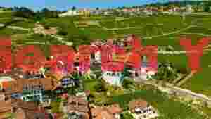 At Home lavaux vineyard village panorama