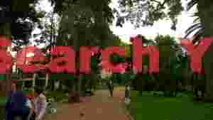 At Home leisurely walk in a european city park