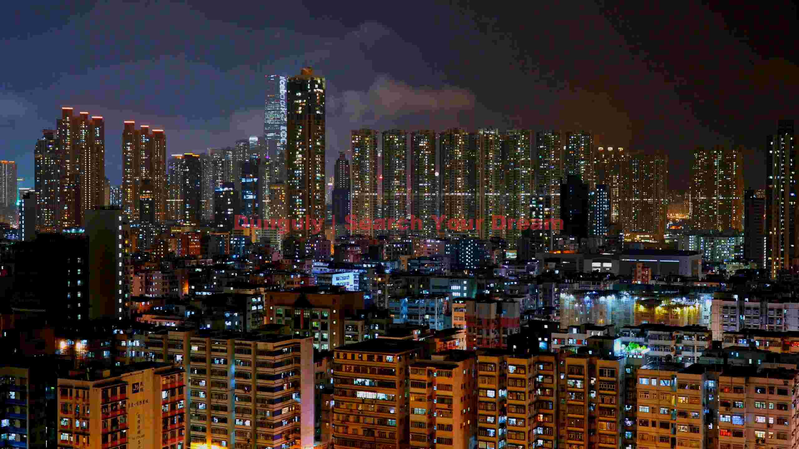 luminous hong kong night skyline luminous hong kong night skyline