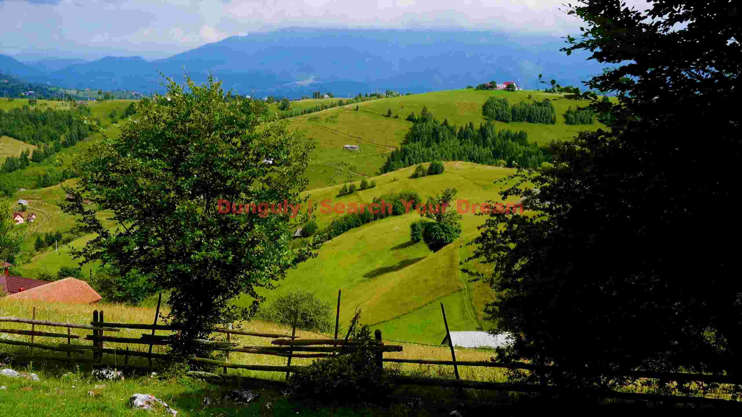 lush green mountain landscape with village lush green mountain landscape with village