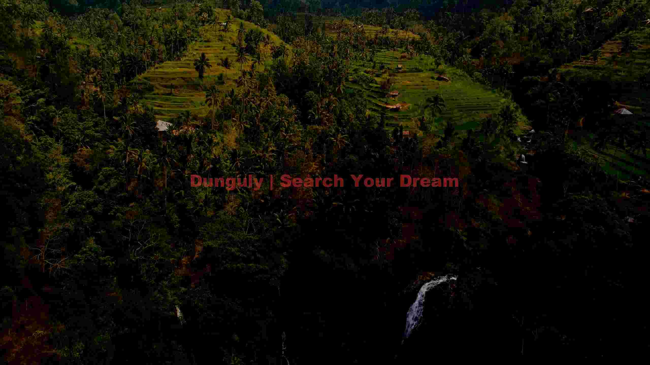 lush tropical valley with rice terraces and waterfall lush tropical valley with rice terraces and waterfall