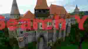 majestic hunyadi castle aerial view