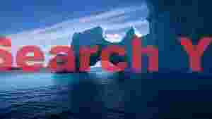 At Home majestic ice archway in arctic waters