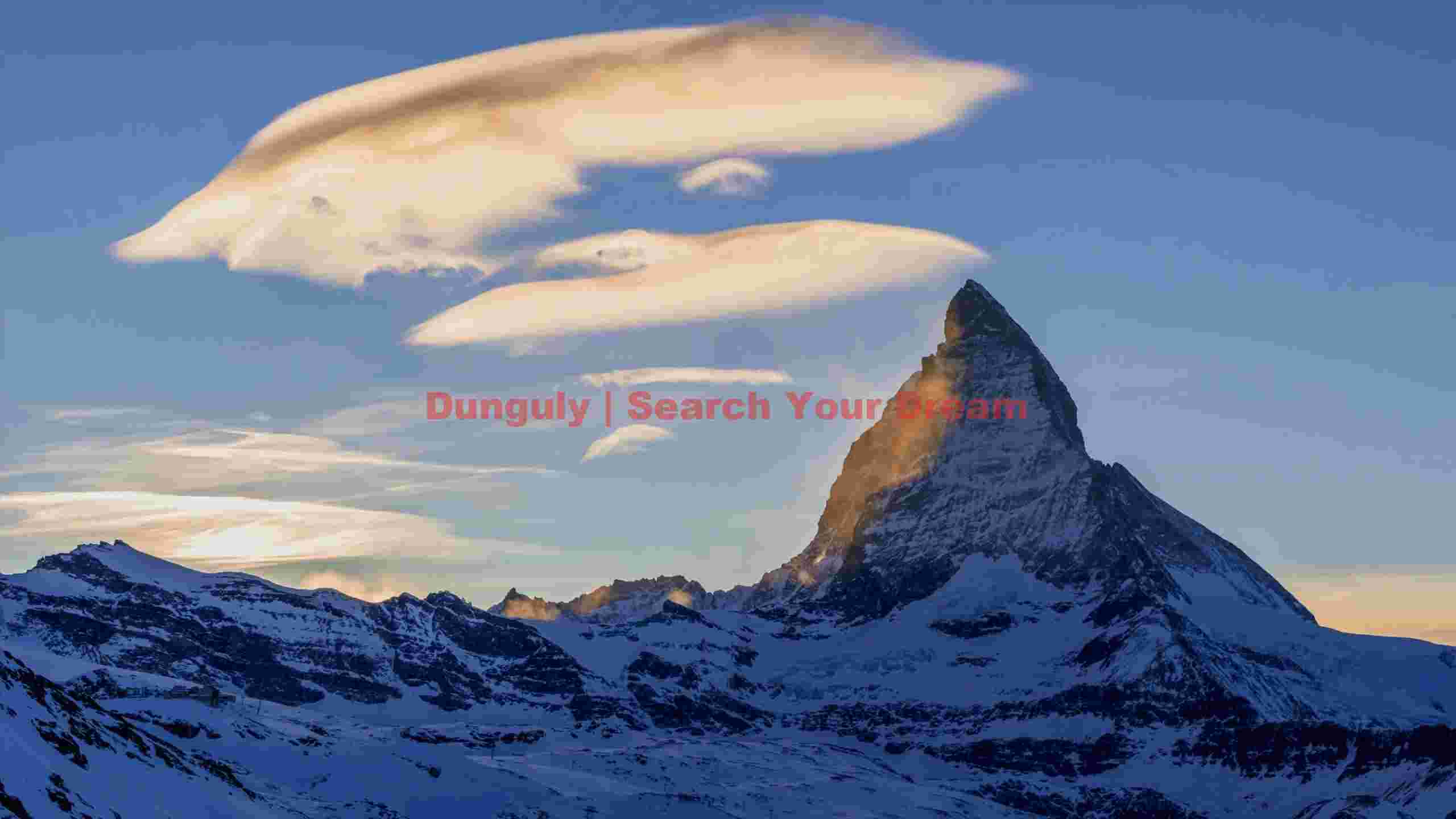 majestic matterhorn with lenticular clouds at sunset majestic matterhorn with lenticular clouds at sunset