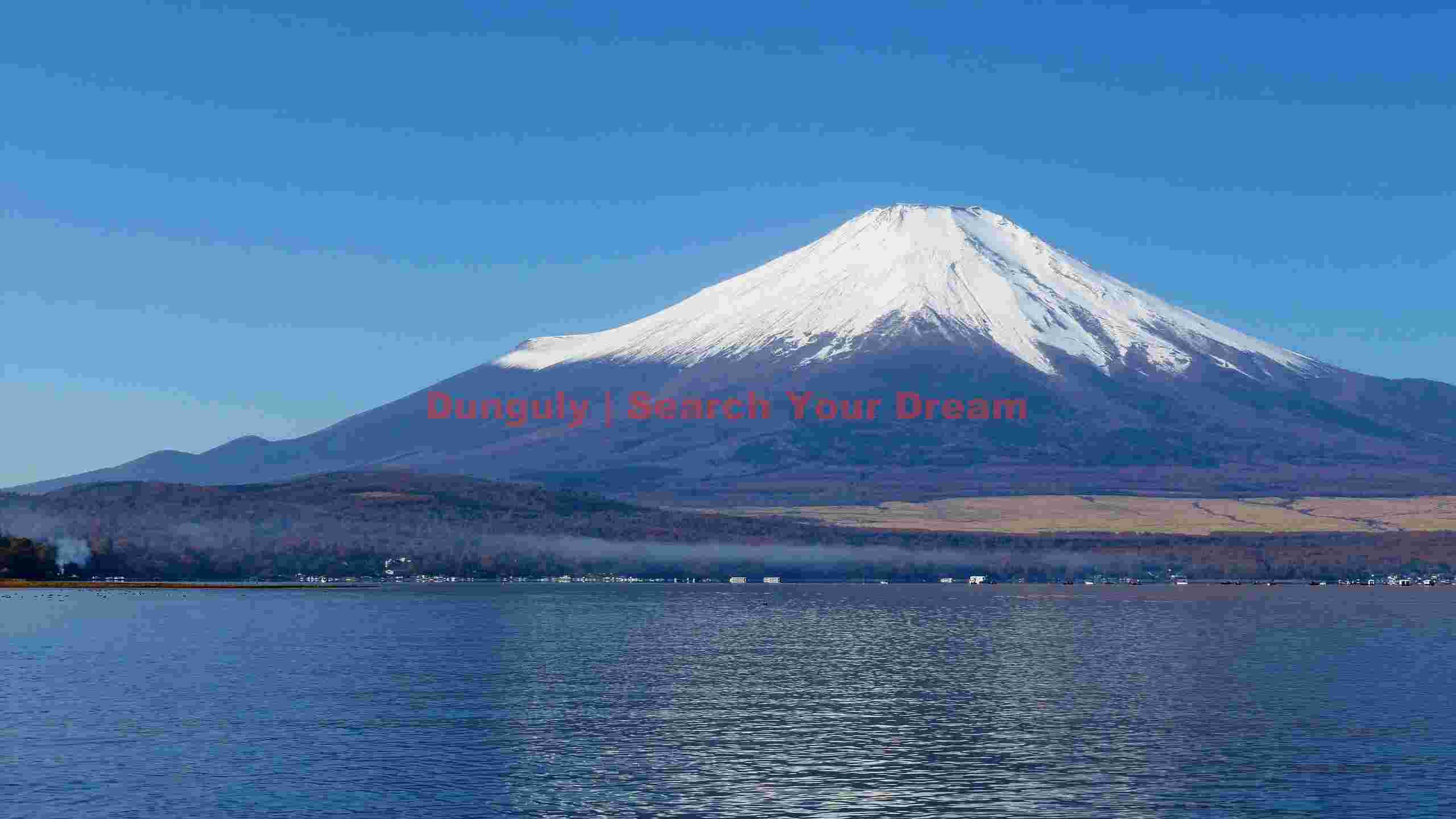 majestic mount fuji over serene blue lake majestic mount fuji over serene blue lake