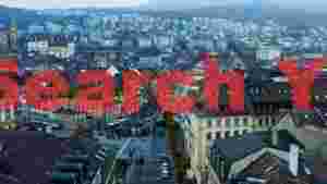 At Home misty european cityscape overview