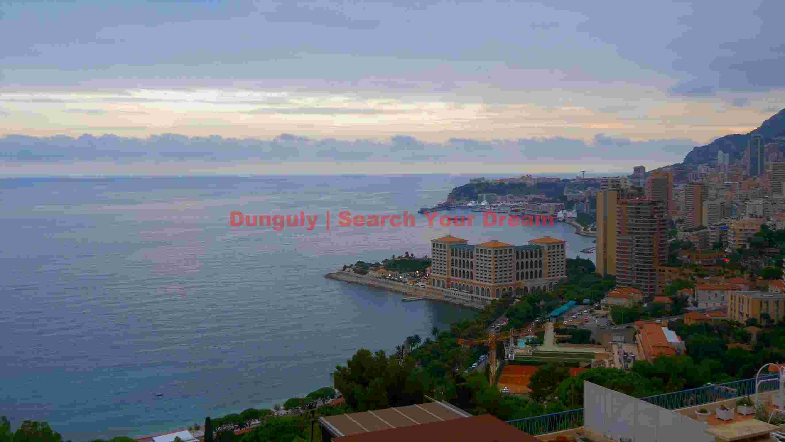 monaco coastal panorama at dusk monaco coastal panorama at dusk
