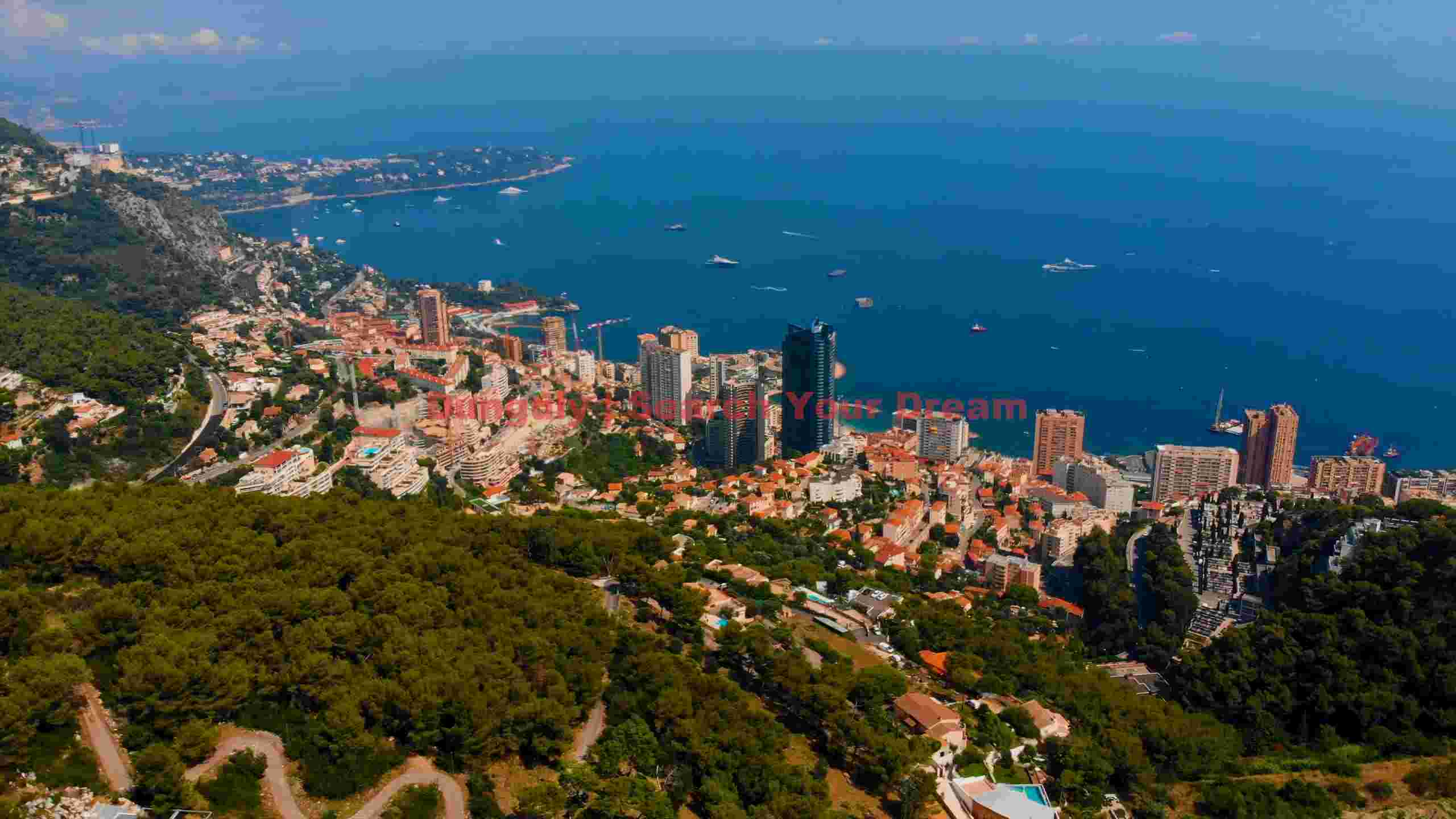 monaco coastline aerial panorama monaco coastline aerial panorama