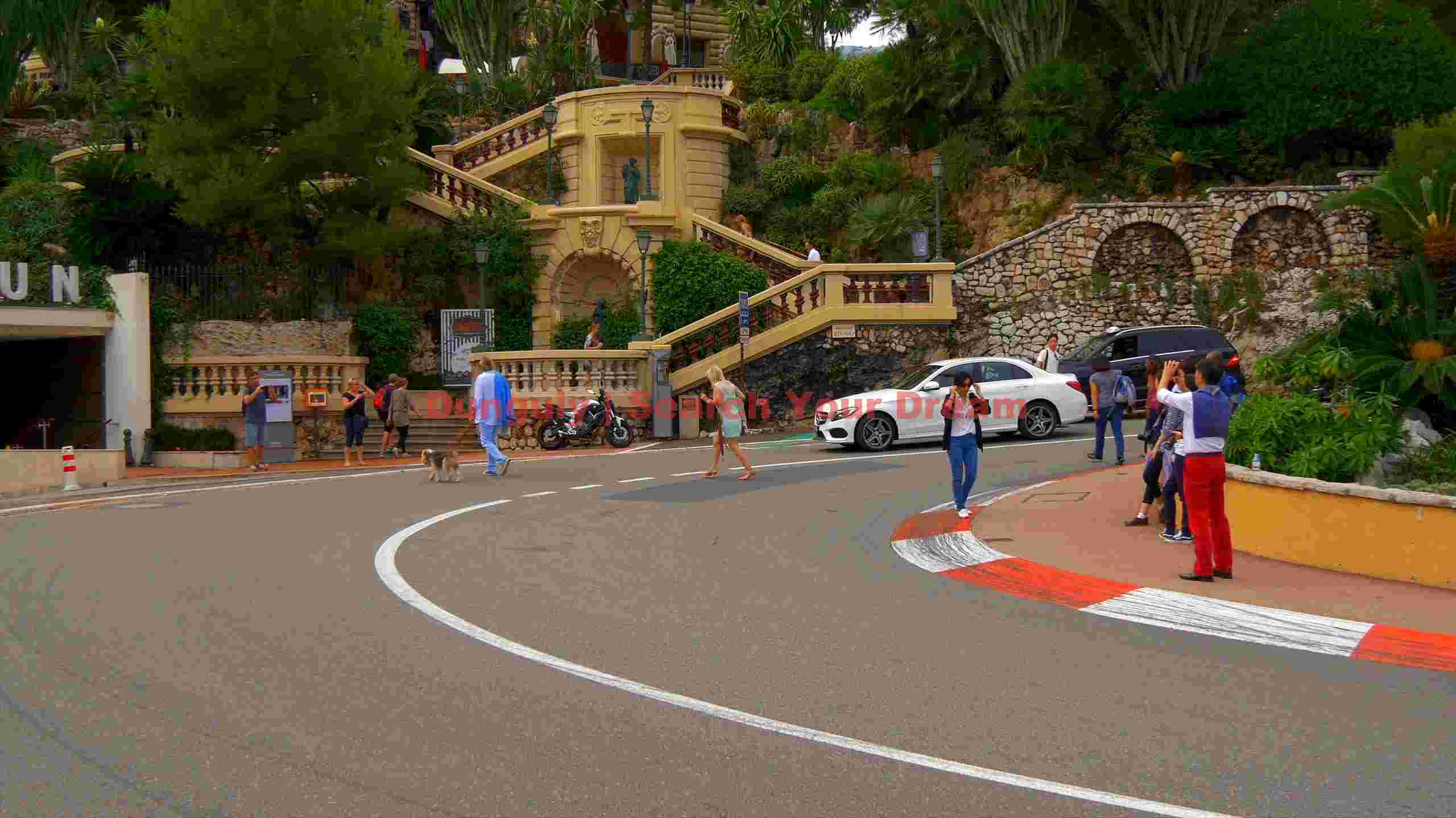 monaco grandeur urban walkway scene monaco grandeur urban walkway scene
