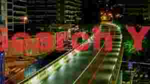 monaco night ascent urban glow