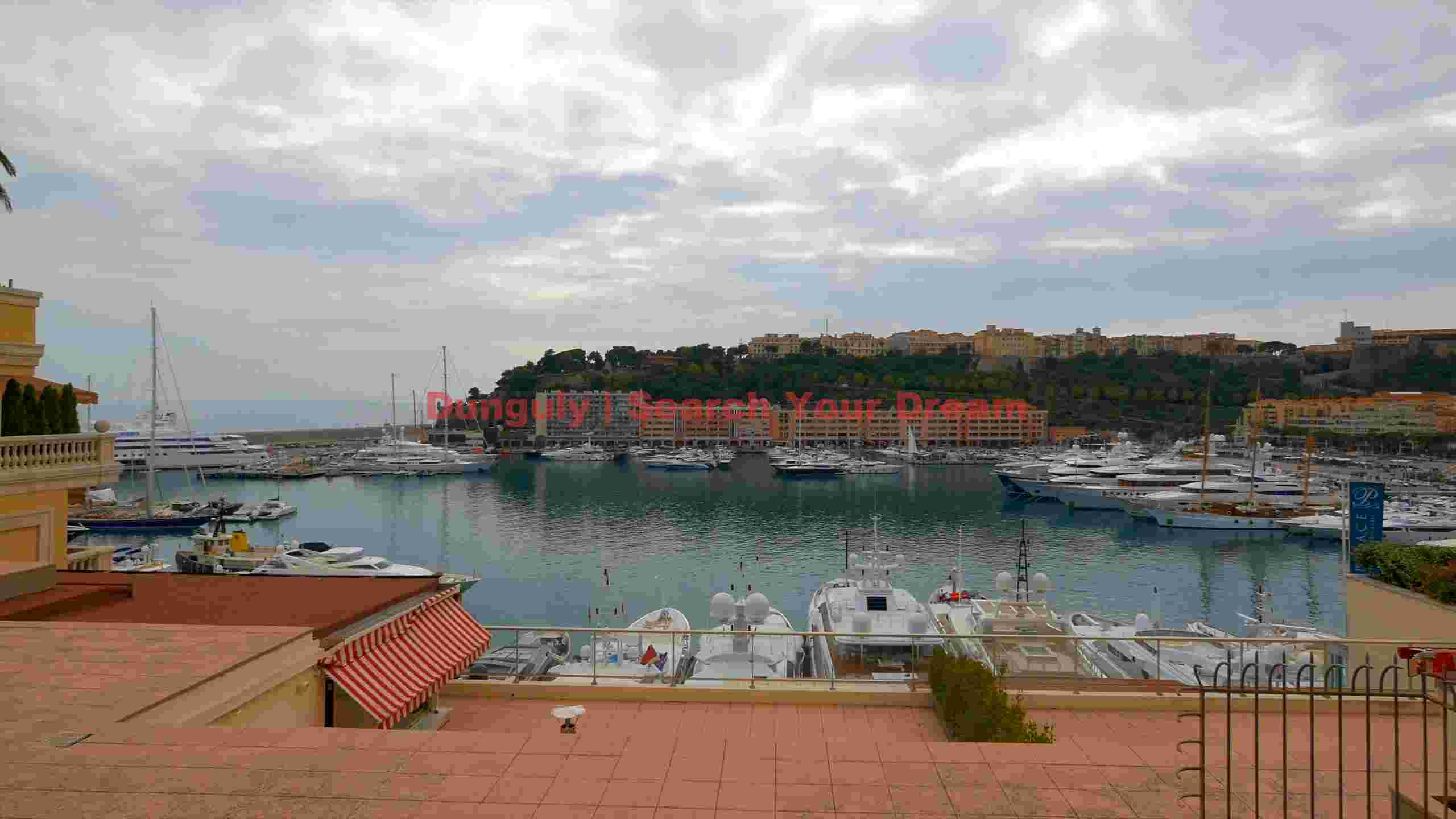 monacos port hercule luxurious harbor panorama monacos port hercule luxurious harbor panorama