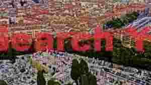 At Home nice cityscape aerial vista of red roofs and marina